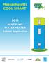 Massachusetts COOL SMART. HEAT PUMP WATER HEATER Rebate Application