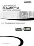 User manual CLIMATIC 50