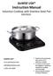 Instruction Manual Induction Cooktop with Stainless Steel Pan GW22616