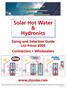 Solar Hot Water & Hydronics