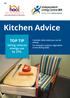 Kitchen Advice TOP TIP. Sitting reduces energy use by 25%.