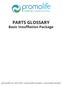 PARTS GLOSSARY Basic Insufflation Package
