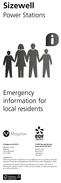Power Stations. Emergency information for local residents