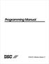 Programming Manual. PC6O1O Software Version 2.1