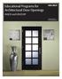 Educational Programs for Architectural Door Openings. AIA/CES and GBCI/CMP