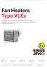 Fan Heaters Type VLEx