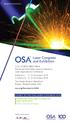 EXHIBIT AT THE OSA LASER CONGRESS 2018