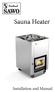 Sauna Heater. Installation and Manual