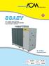 Kälte Klima. Air cooled water chillers air cooled reversible heat pumps from 45 kw to 320 KW. Compressors Scroll SCAEY DE 88 04/11 12/10