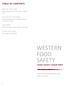 WESTERN FOOD SAFETY TABLE OF CONTENTS FOOD SAFETY EXAM PREP. BEFORE THE CLASS Tips to prepare for your food safety manager exam