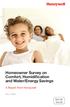 Homeowner Survey on Comfort, Humidification and Water/Energy Savings