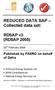 REDUCED DATA SAP Collected data set: