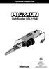 Manual. Belt Sander BSL 115/E. ProxxonTools.com