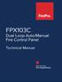 FPX103C. Dual Loop Auto/Manual Fire Control Panel. Technical Manual