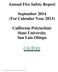 Annual Fire Safety Report. September 2014 (For Calendar Year 2013) California Polytechnic State University San Luis Obispo