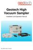 Geotech High Vacuum Sampler