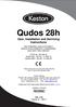 Qudos 28h User, Installation and Servicing Instructions