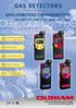 GAS DETECTORS EXPLOSIMETERS/CATHAROMETERS EX 2000/EX 2000 C/GD 2000/GDP Your environment, your safety, let s master them together