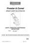 Fivestar & Comet UPRIGHT CARPET SOIL EXTRACTOR SAFETY, OPERATION & MAINTENANCE INSTRUCTIONS TR419 COMET