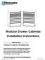 Modular Drawer Cabinets Installation Instructions