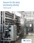 Sensors for the dairy processing industry. Industry guide