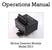 Operations Manual. Motion Detector Module Model ZS10