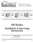 HS Series Installation & Operating Instructions RadonAway