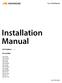 Installation Manual. Top of Pole Mount Edition v1.01. For models: