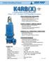 K4RB(X) 4 Submersible, Recessed Impeller (Class 1, Div. 1, Groups C & D Hazardous Location)