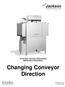 AJ-44 Rack Conveyor Dishmachine Maintenance Instructions. Changing Conveyor Direction