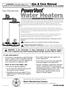 Water Heaters. Use & Care Manual. Gas Residential. With Installation Instructions for the Installer. Residential 40 and 50 Gallon