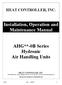 AHG**-0B Series Hydronic Air Handling Units