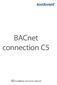 BACnet connection C5. EN Installation and service Manual