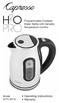 Programmable Cordless Water Kettle with Variable Temperature Control PRO. Operating Instructions Warranty. Model #275 /#276