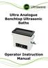 Contents. Ultrawave baths are manufactured in the UK and conform to exacting international standards.