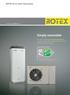 Simply renewable A ++ A +++ ROTEX air-to-water heat pump