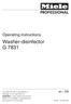 Washer-disinfector G 7831