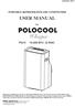 POLOCOOL. Whisper USER MANUAL. 10,000 BTU (2.9kW) PORTABLE REFRIGERATED AIR CONDITIONER. For AUGUST 2017