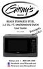 BLACK STAINLESS STEEL 1.2 CU. FT. MICROWAVE OVEN User Guide