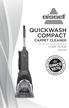QUICKWASH COMPACT CARPET CLEANER USER GUIDE 48X4N