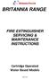 FIRE EXTINGUISHER SERVICING & MAINTENANCE INSTRUCTIONS