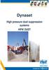 Dynaset. High pressure dust suppression systems HPW DUST