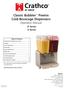 Classic Bubbler Premix Cold Beverage Dispensers Operation Manual