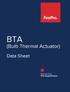 BTA. (Bulb Thermal Actuator) Data Sheet