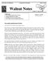 Walnut Notes Volume 37 May 19, 2008