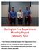 Burlington Fire Department Monthly Report February 2018