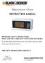 Microwave Oven INSTRUCTION MANUAL