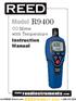 Model R9400. Instruction Manual. CO Meter with Temperature. wwwreedinstruments. com