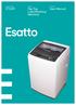 ETLW7. Product: 7kg Top Load Washing Machine. User Manual
