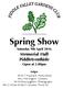 Spring Show. Saturday 9th April Memorial Hall Piddletrenthide. Open at 2.00pm
